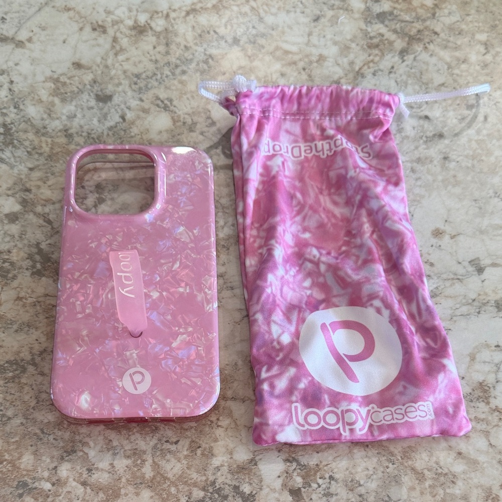 iPhone 14 Pro Loopy Case Opal Pink Phone Cover
